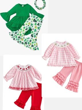 Baby Girl 2T Holiday Outfits Bundle